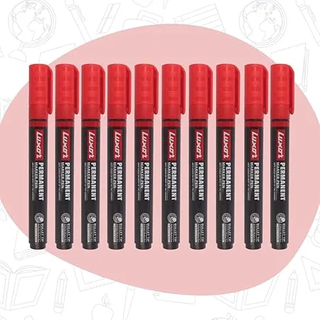 Luxor Whiteboard Marker Pen Set - Red | 10 Markers × 2 Packs view 2